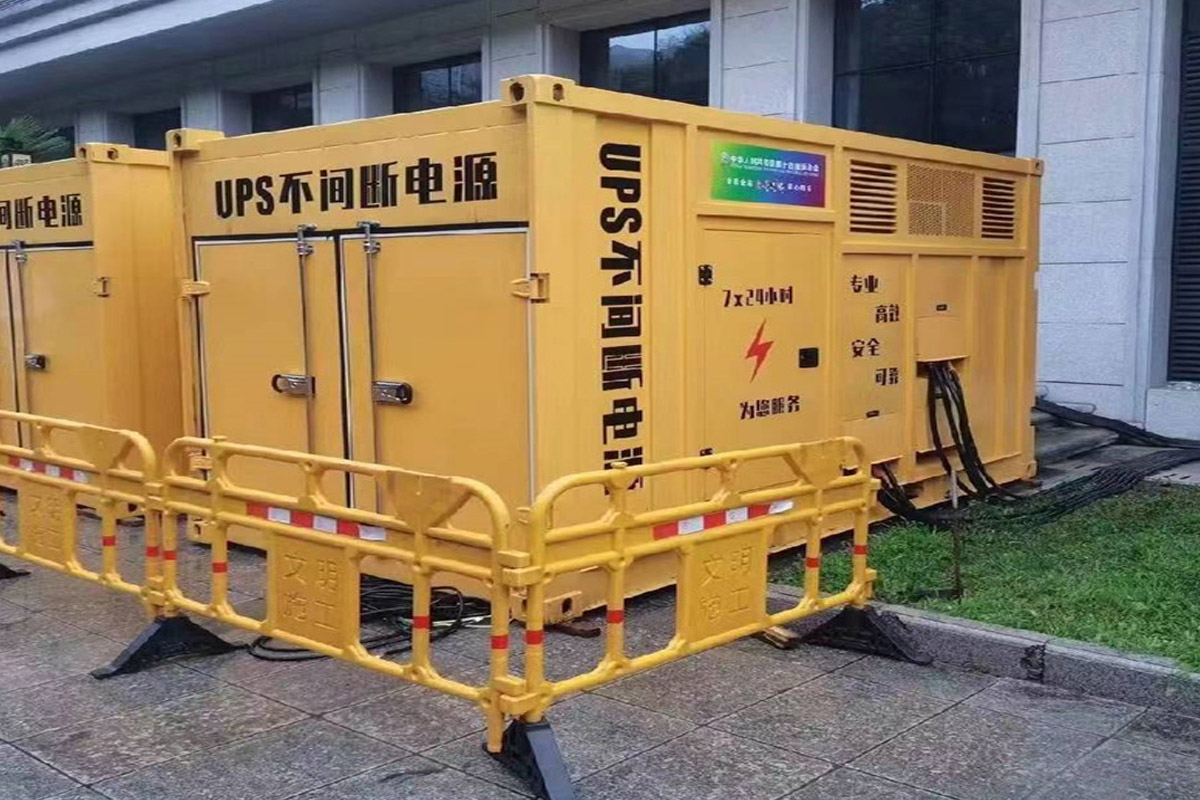 涪城发电机租赁施工现场